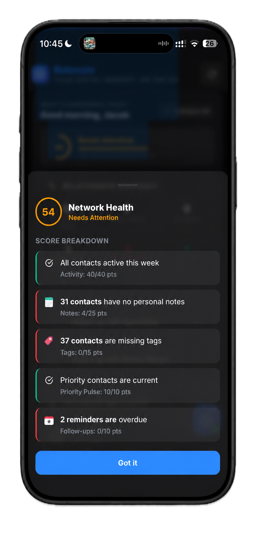 Rolonote mobile home dashboard