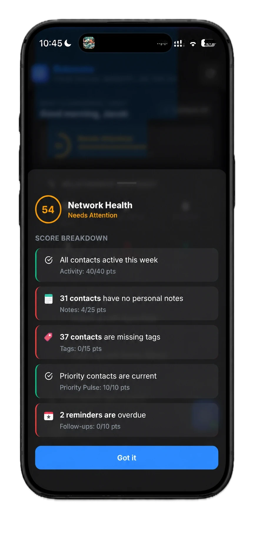 Rolonote mobile home dashboard